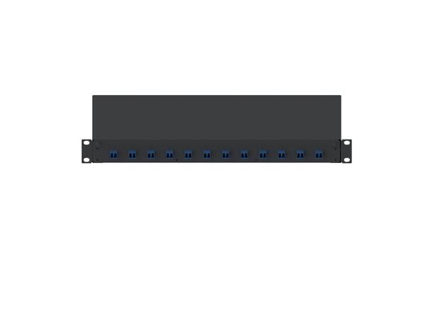 Fiberpanel 19" med 12xLC-D OS2 Blå Panduit 