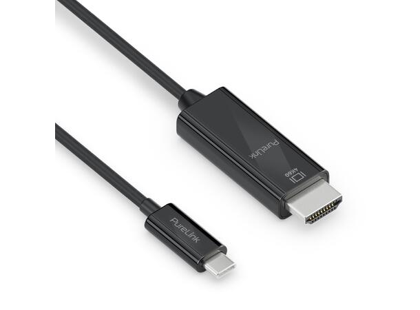 USB-C til HDMI 2.0 kabel 4K60 3m PureLink, iSeries Sort 