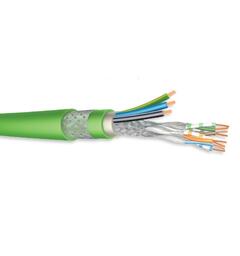 IE kat6a S/FTP + 3G1.5mm² Armoured PUR FHF, IEC60811, NEK 606, Mud Res, Green
