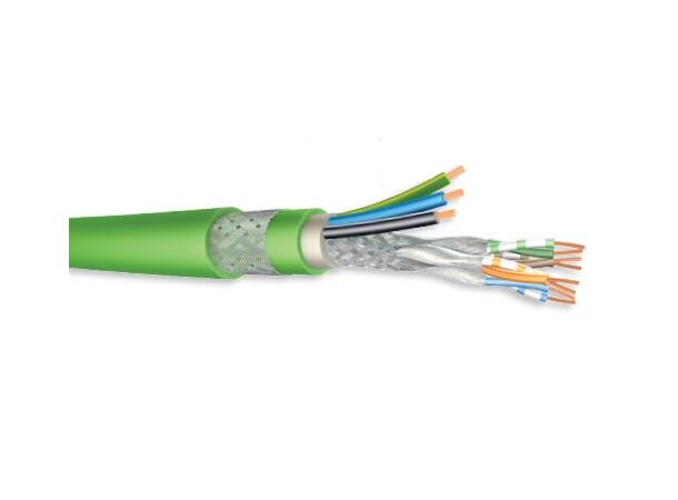 IE kat6a S/FTP + 3G1.5mm² Armoured PUR FHF, IEC60811, NEK 606, Mud Res, Green 