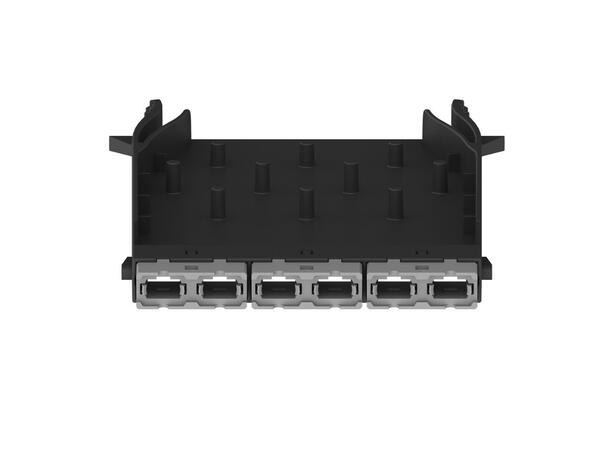 HD Flex MPO FAP; 6-port MPO; Type B Adapter (Key-up to Key-up) Grå, Panduit 